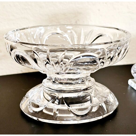 vtg assorted crystal candle holders lot/5 votive taper glass holders wedding dec - Picture 4 of 7